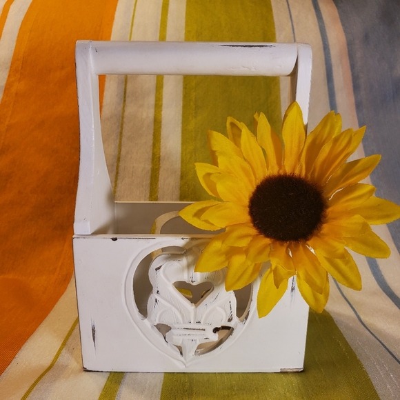 SOLD 💝 Shabby Wood Farmhouse Garden Caddy - Picture 8 of 14